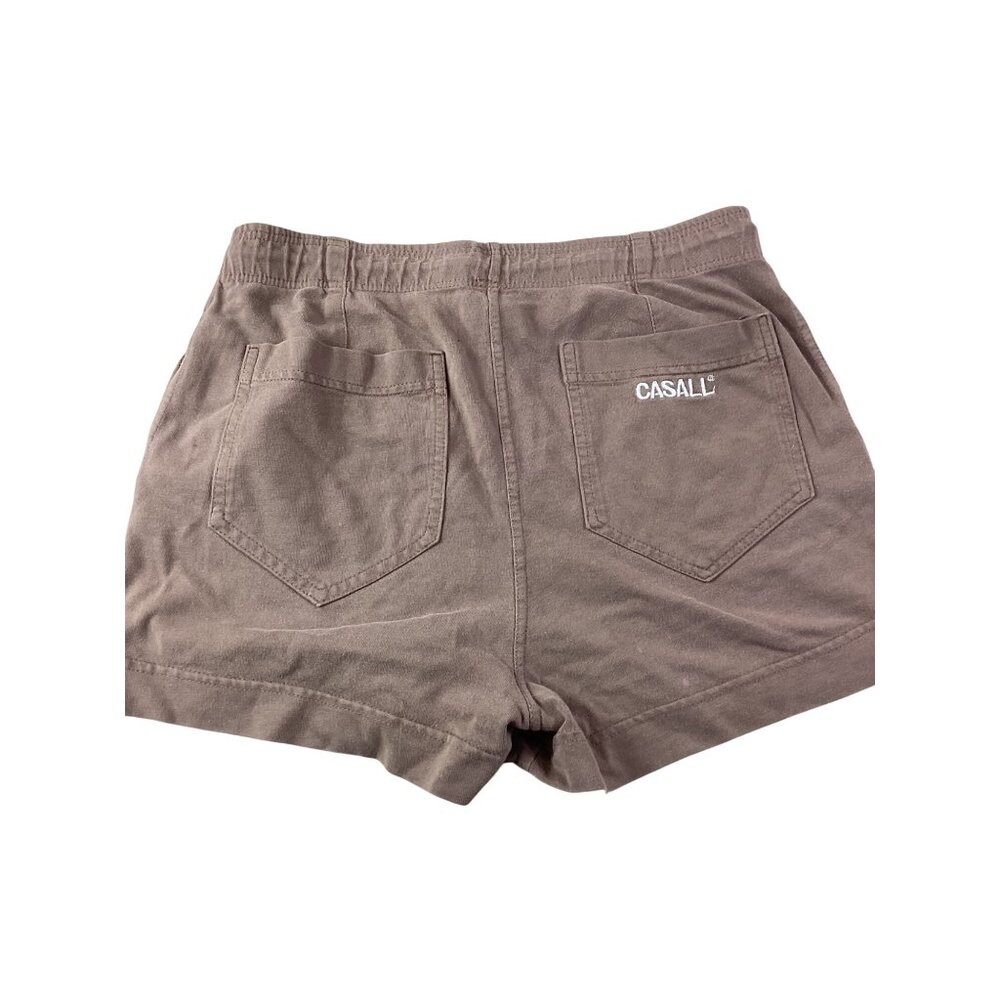 Casall Womens Brown Cotton Drawstring Casual Shorts With Pockets*Medium*VGC